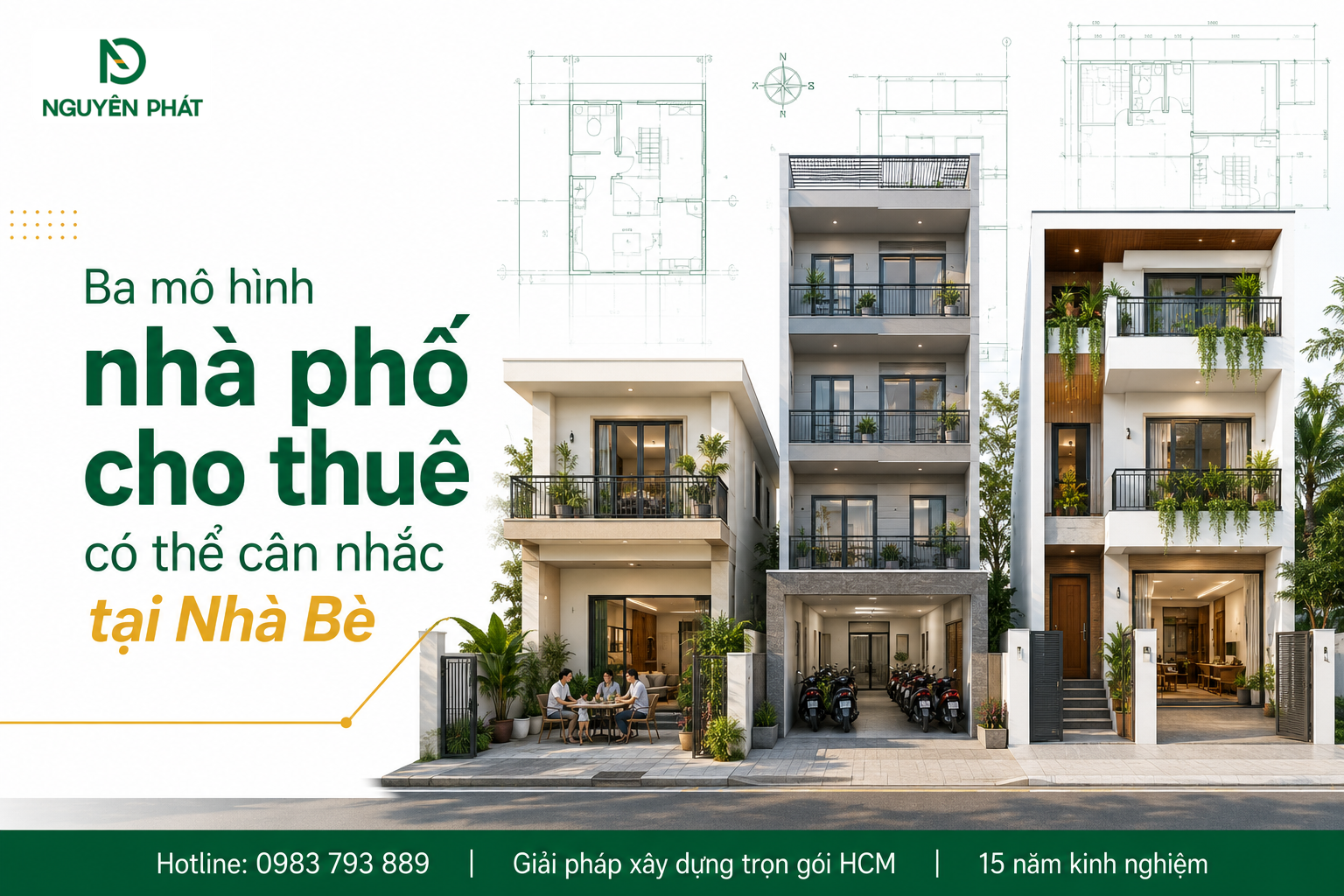 Ba mô hình nhà phố cho thuê có thể cân nhắc tại Nhà Bè
