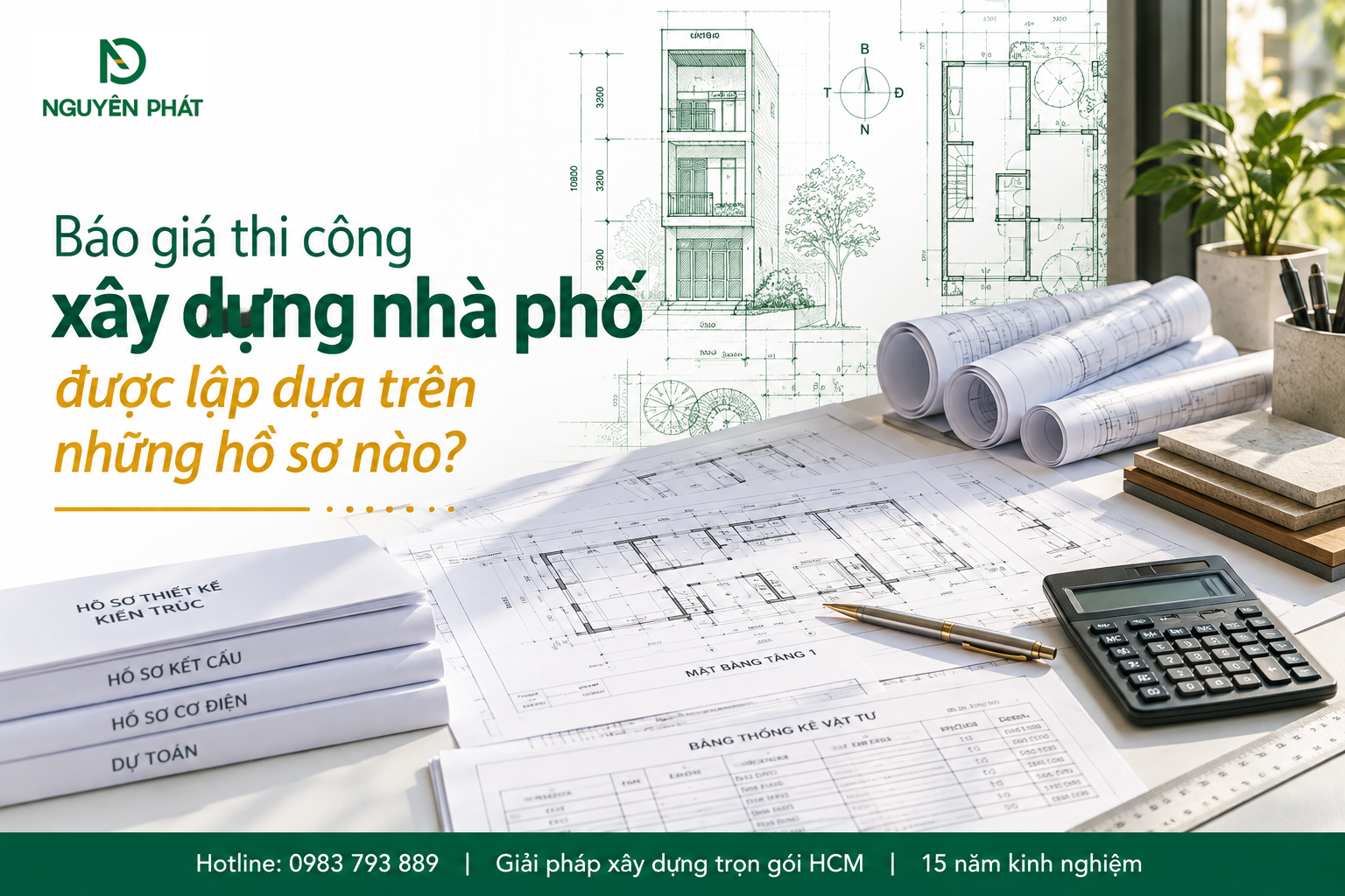 Hồ sơ lập báo giá thi công xây dựng nhà phố - Nguyên Phát (NP Group)