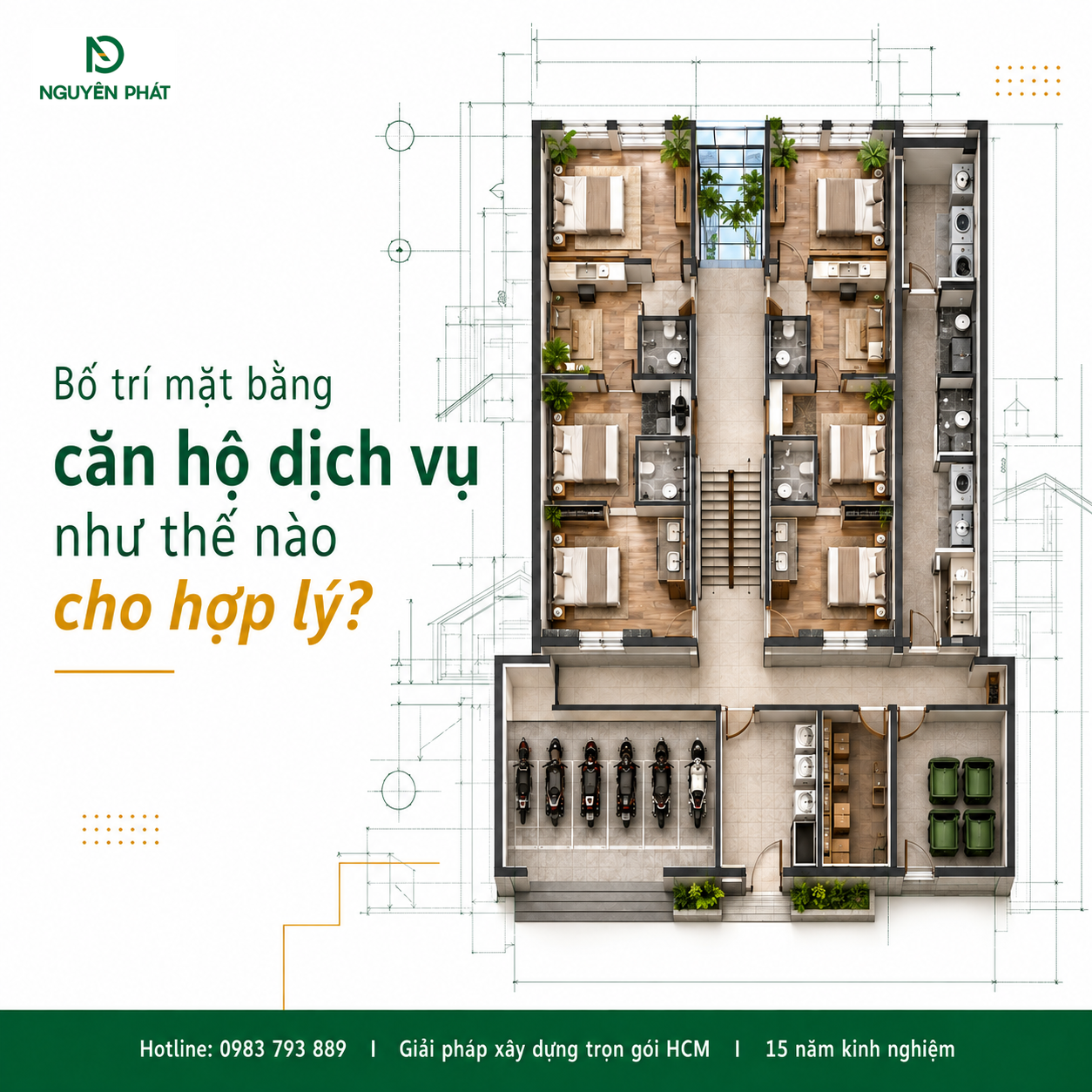 Bố trí mặt bằng căn hộ dịch vụ như thế nào cho hợp lý?