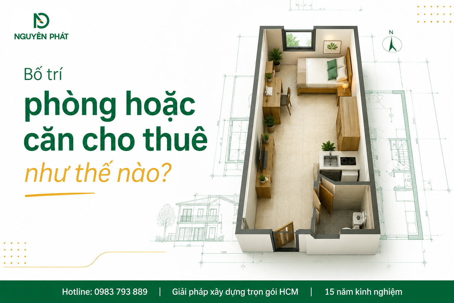 Bố trí phòng hoặc căn cho thuê như thế nào?