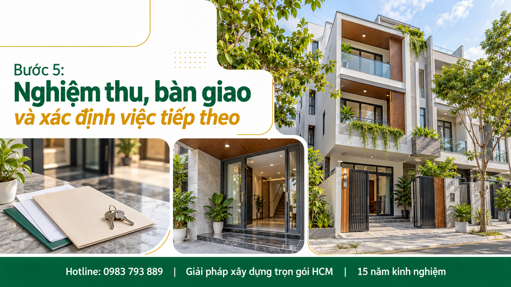 Nghiệm thu chất lượng, bàn giao công trình và hoàn thiện nhà phố – Nguyên Phát (NP Group)