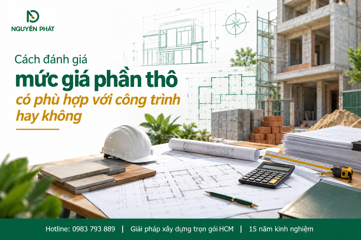 Đánh giá mức giá thi công phần thô nhà phố phù hợp tại Nguyên Phát (NP Group)