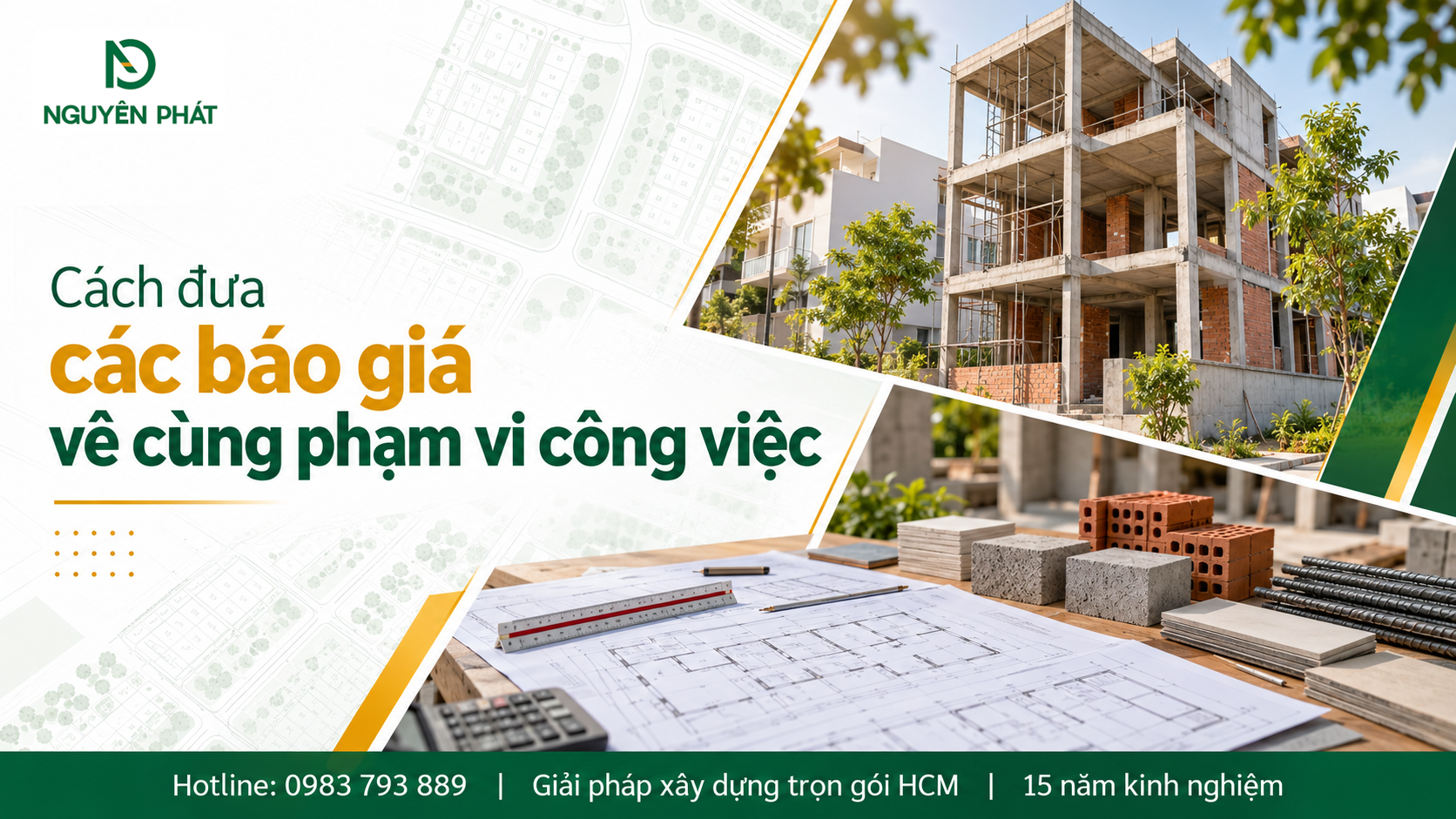 Đối chiếu phạm vi công việc trong báo giá thi công phần thô của Nguyên Phát (NP Group)