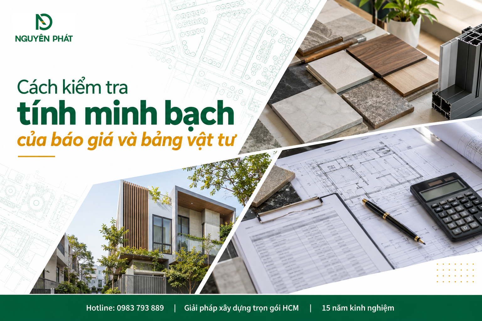 Báo giá và bảng vật tư xây dựng minh bạch của Nguyên Phát (NP Group)