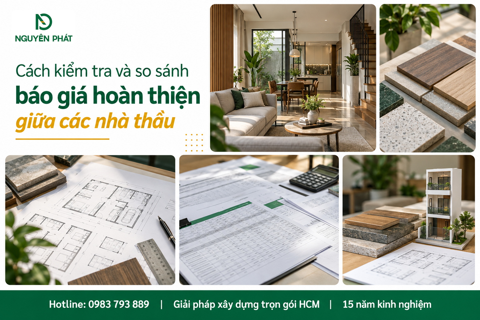 Kiểm tra và so sánh báo giá hoàn thiện nhà phố - Nguyên Phát (NP Group)