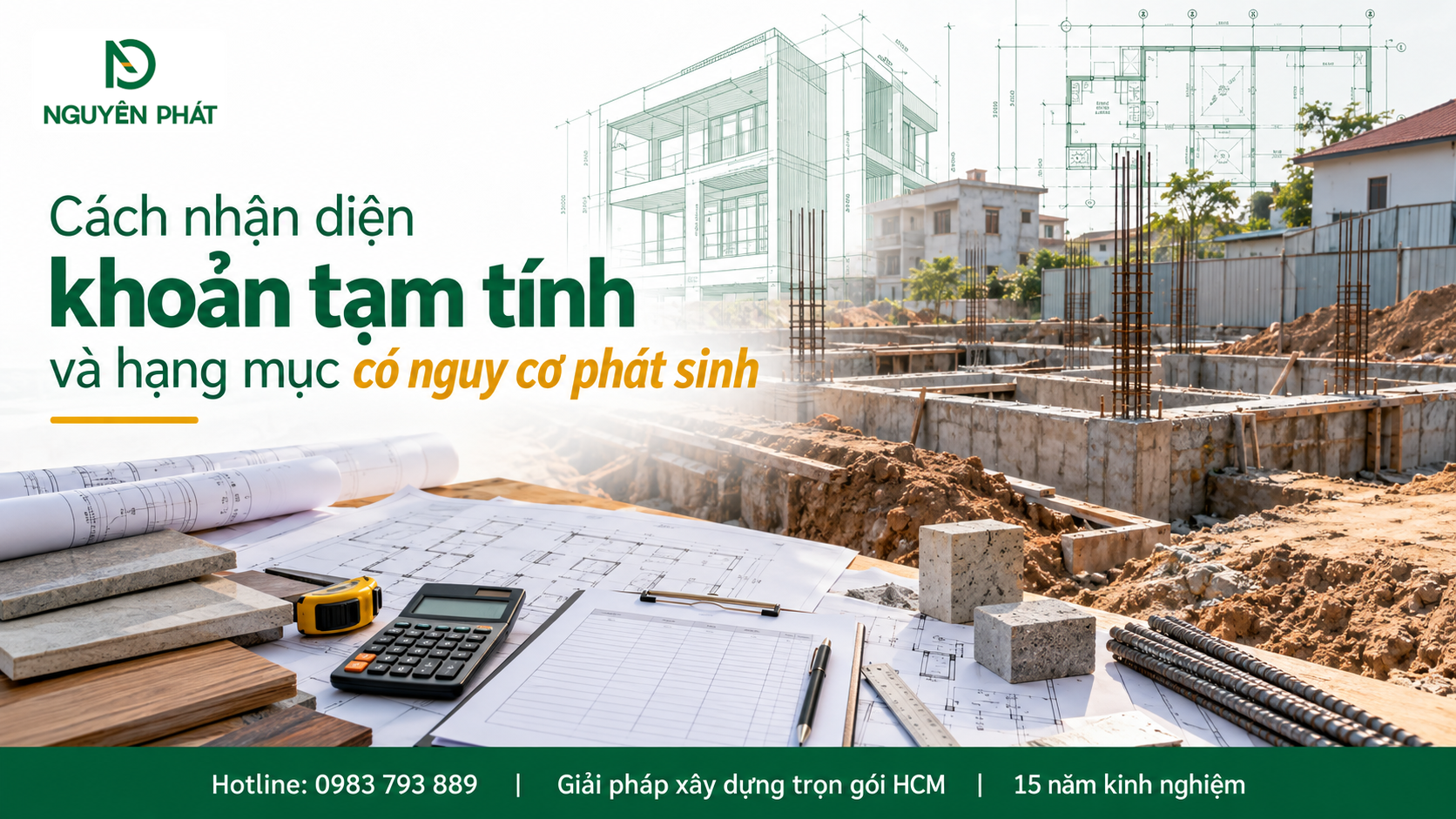 Nhận diện khoản tạm tính và chi phí phát sinh trong dự toán xây thô của Nguyên Phát (NP Group)