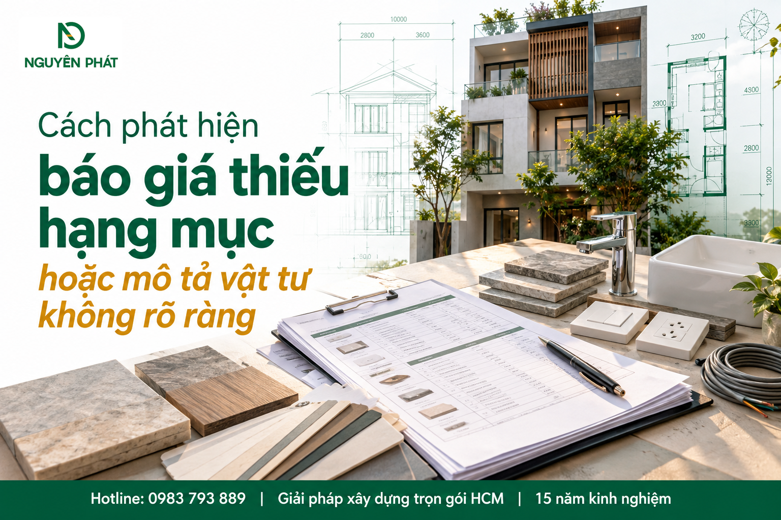 Kiểm tra báo giá thiếu hạng mục và vật tư không rõ ràng - Nguyên Phát (NP Group)