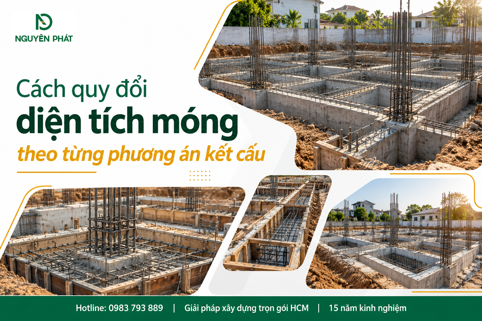 Quy đổi diện tích móng theo phương án kết cấu xây dựng - Nguyên Phát (NP Group)