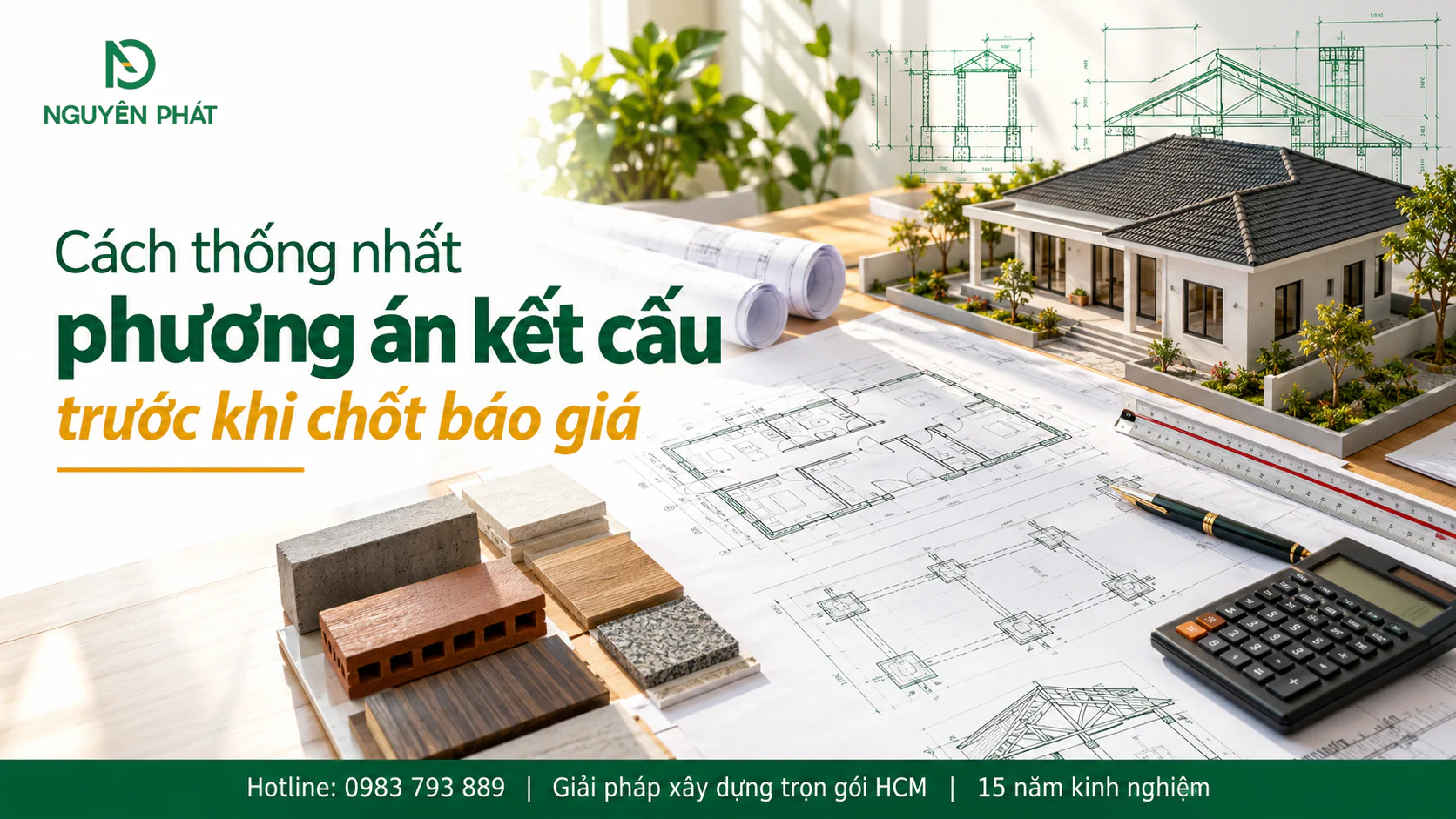 Thống nhất bản vẽ kết cấu và phương án báo giá xây nhà cấp 4 – Nguyên Phát (NP Group)
