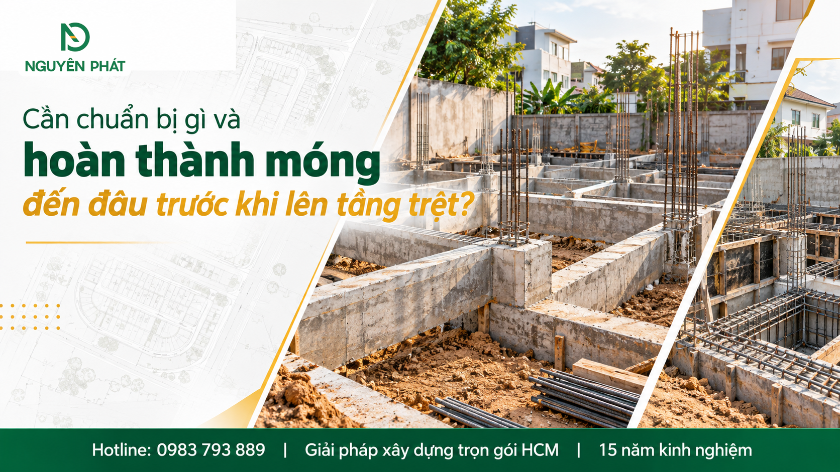 Chuẩn bị và thi công móng nhà 2 tầng trước khi lên tầng trệt - Nguyên Phát (NP Group)