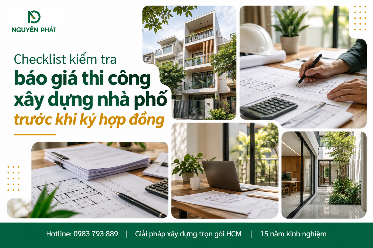Checklist kiểm tra báo giá thi công xây dựng nhà phố - Nguyên Phát (NP Group)