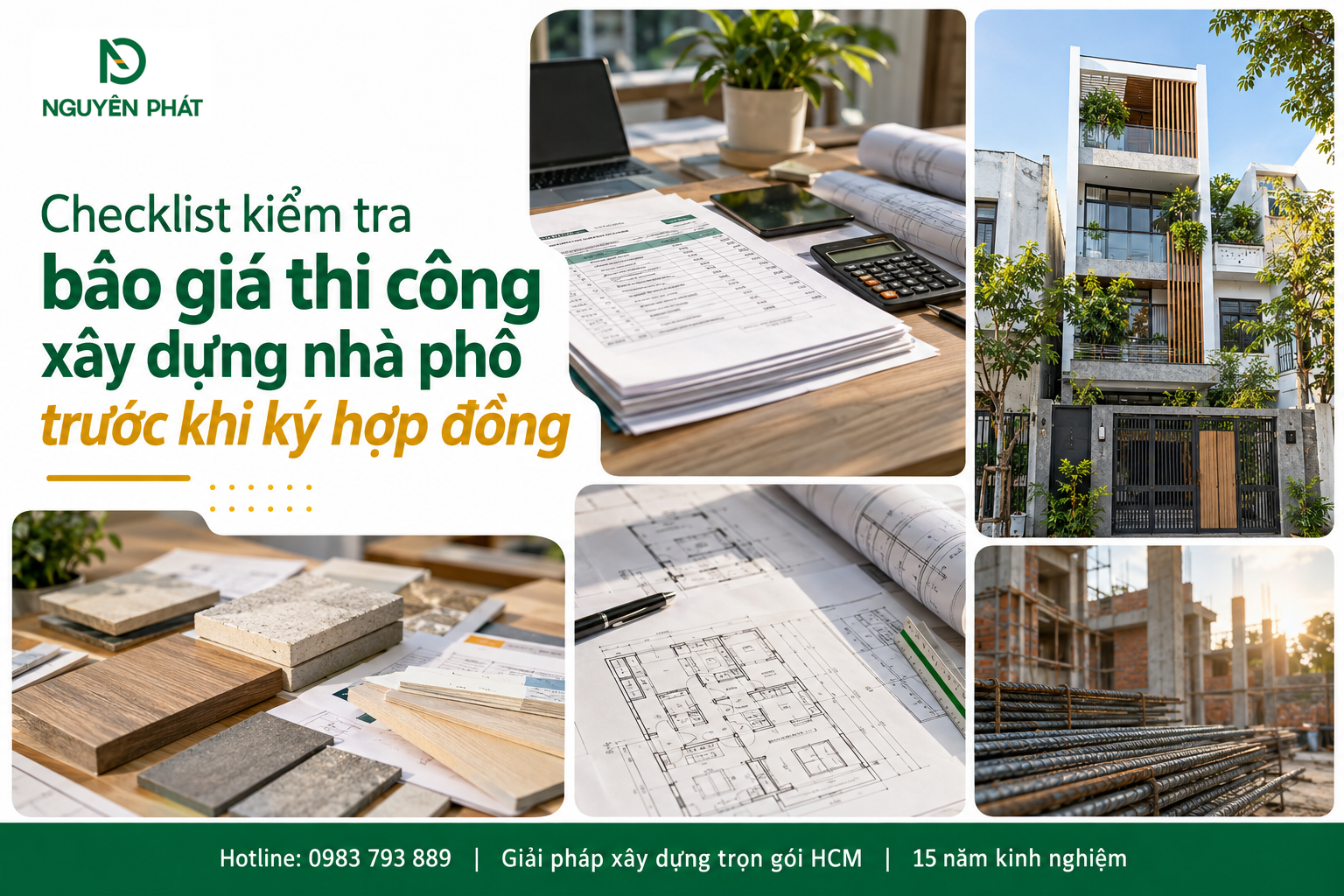 Checklist kiểm tra báo giá xây dựng nhà phố trước hợp đồng - Nguyên Phát (NP Group)