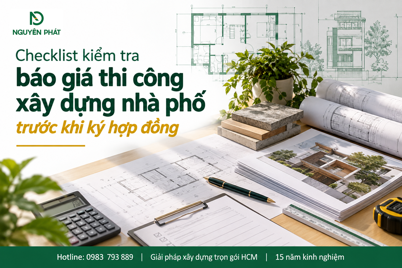Checklist kiểm tra báo giá xây dựng nhà phố - Nguyên Phát (NP Group)