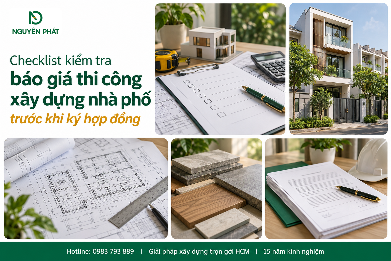 Checklist kiểm tra báo giá xây nhà phố Nguyên Phát (NP Group)