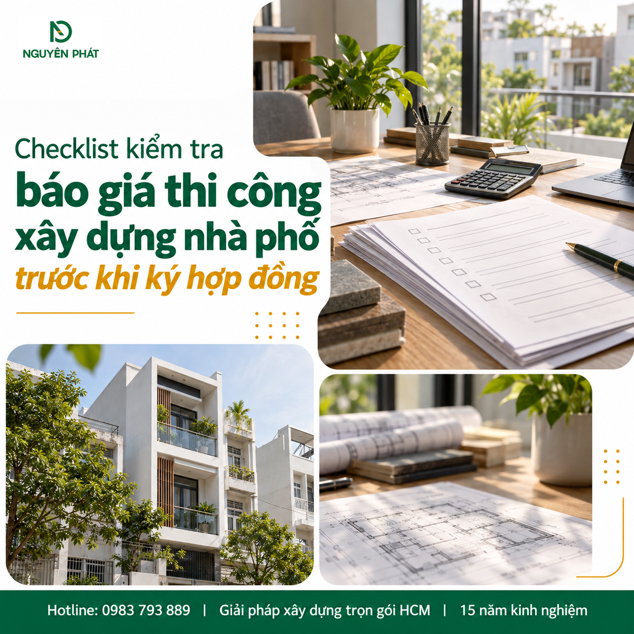 Checklist kiểm tra báo giá xây dựng nhà phố trước hợp đồng - Nguyên Phát (NP Group)