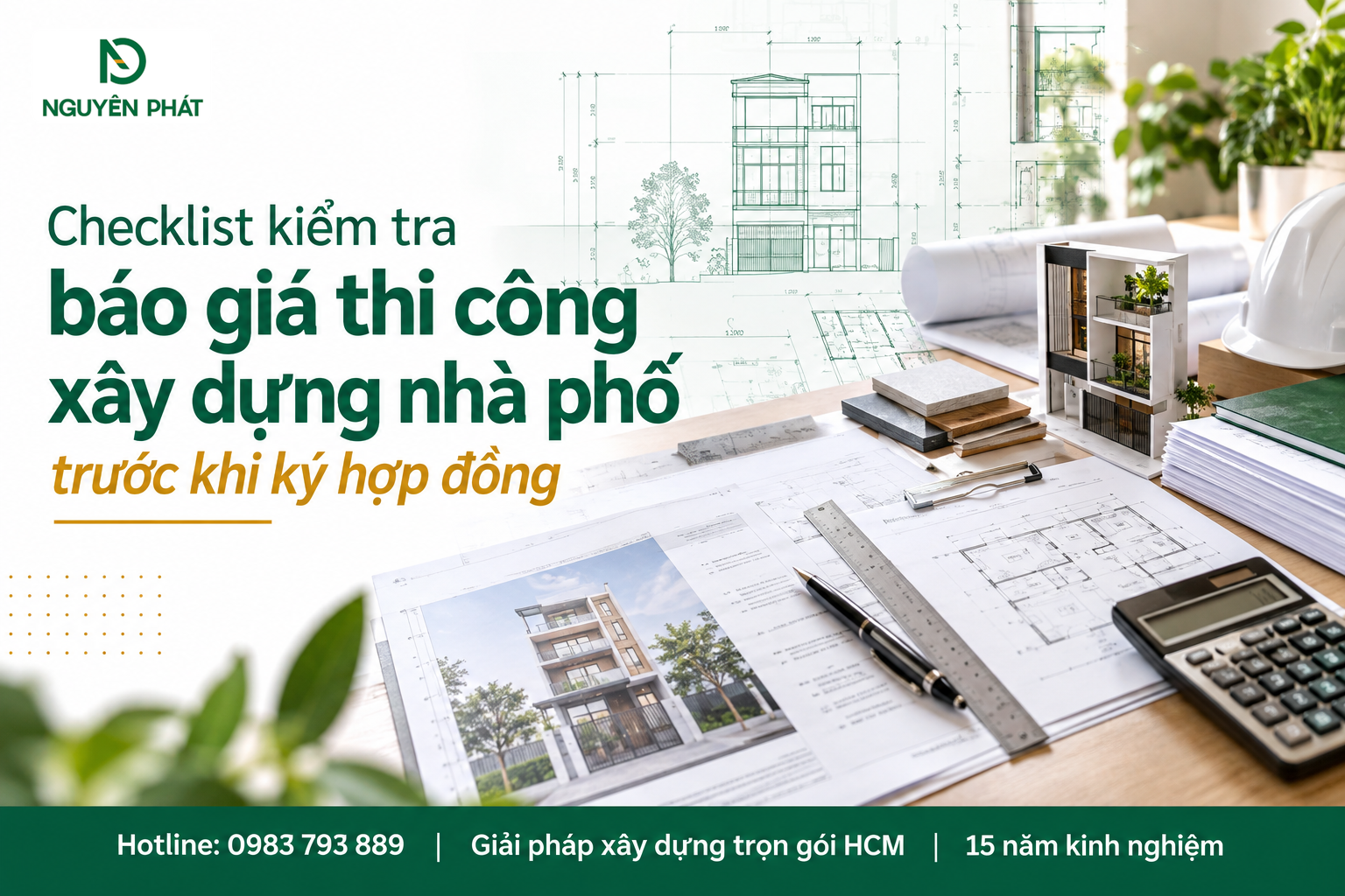 Checklist kiểm tra báo giá thi công nhà phố trước hợp đồng - Nguyên Phát (NP Group)