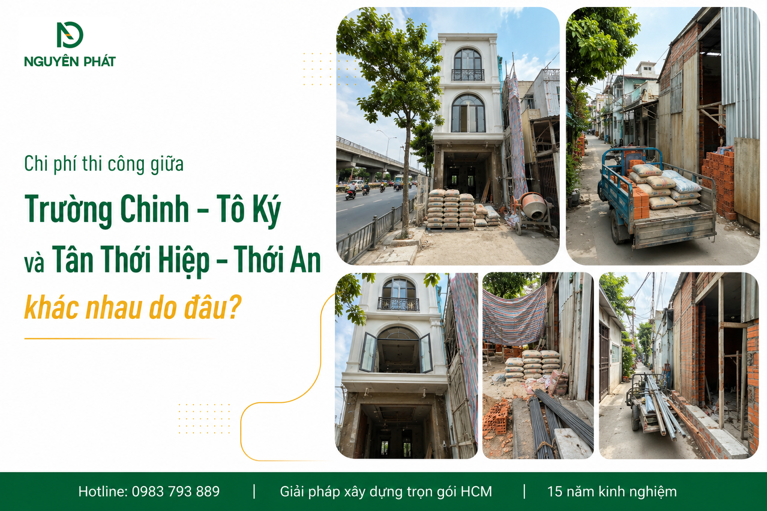 Chi phí thi công giữa Trường Chinh – Tô Ký và Tân Thới Hiệp – Thới An khác nhau do đâu?