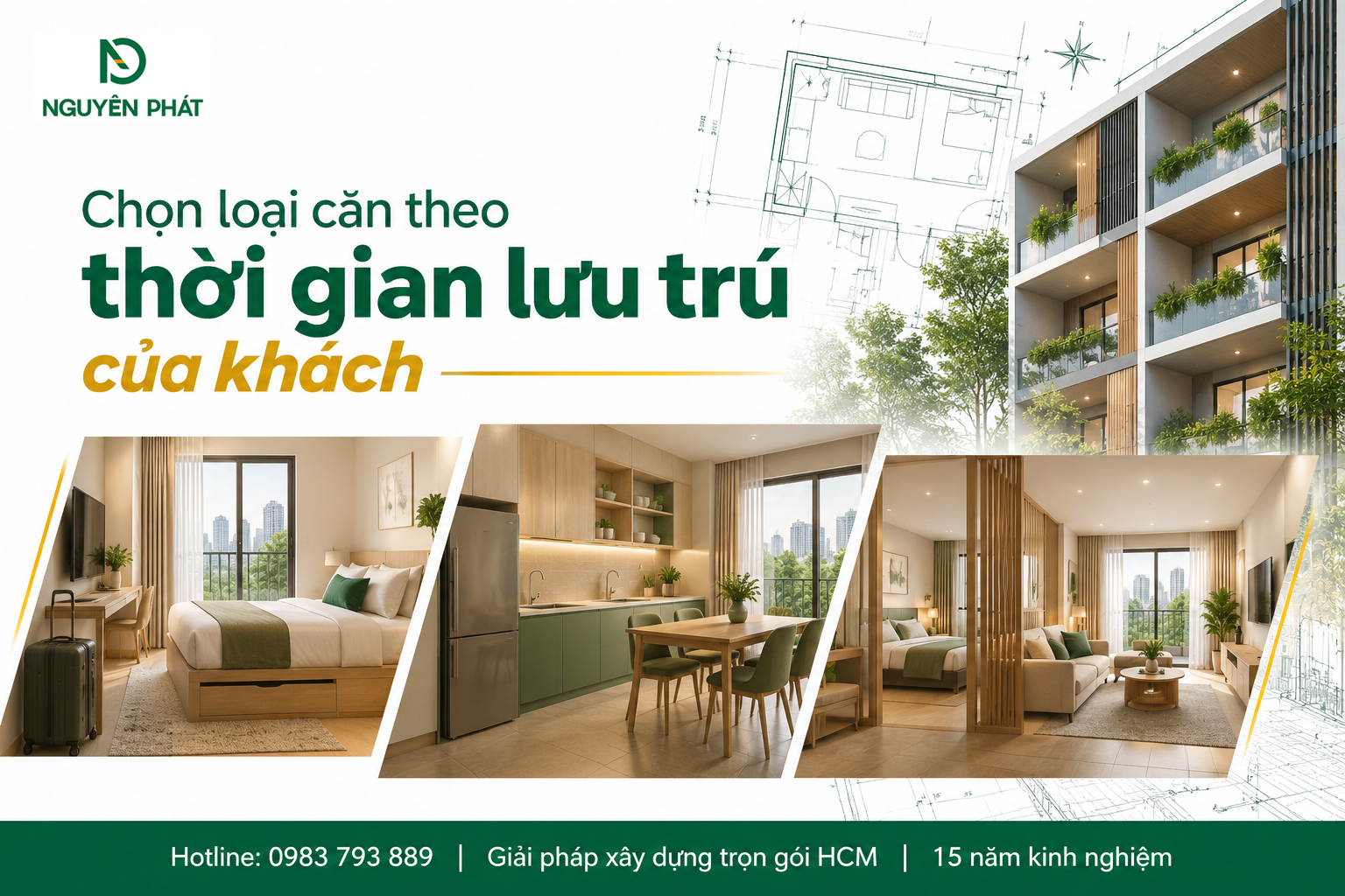 Chọn loại căn theo thời gian lưu trú của khách