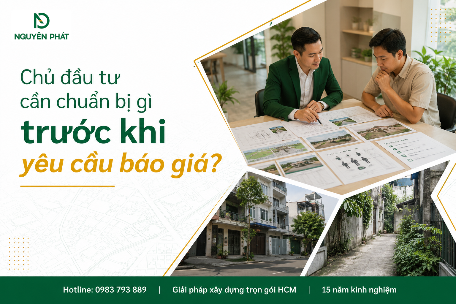 Chủ đầu tư cần chuẩn bị gì trước khi yêu cầu báo giá?