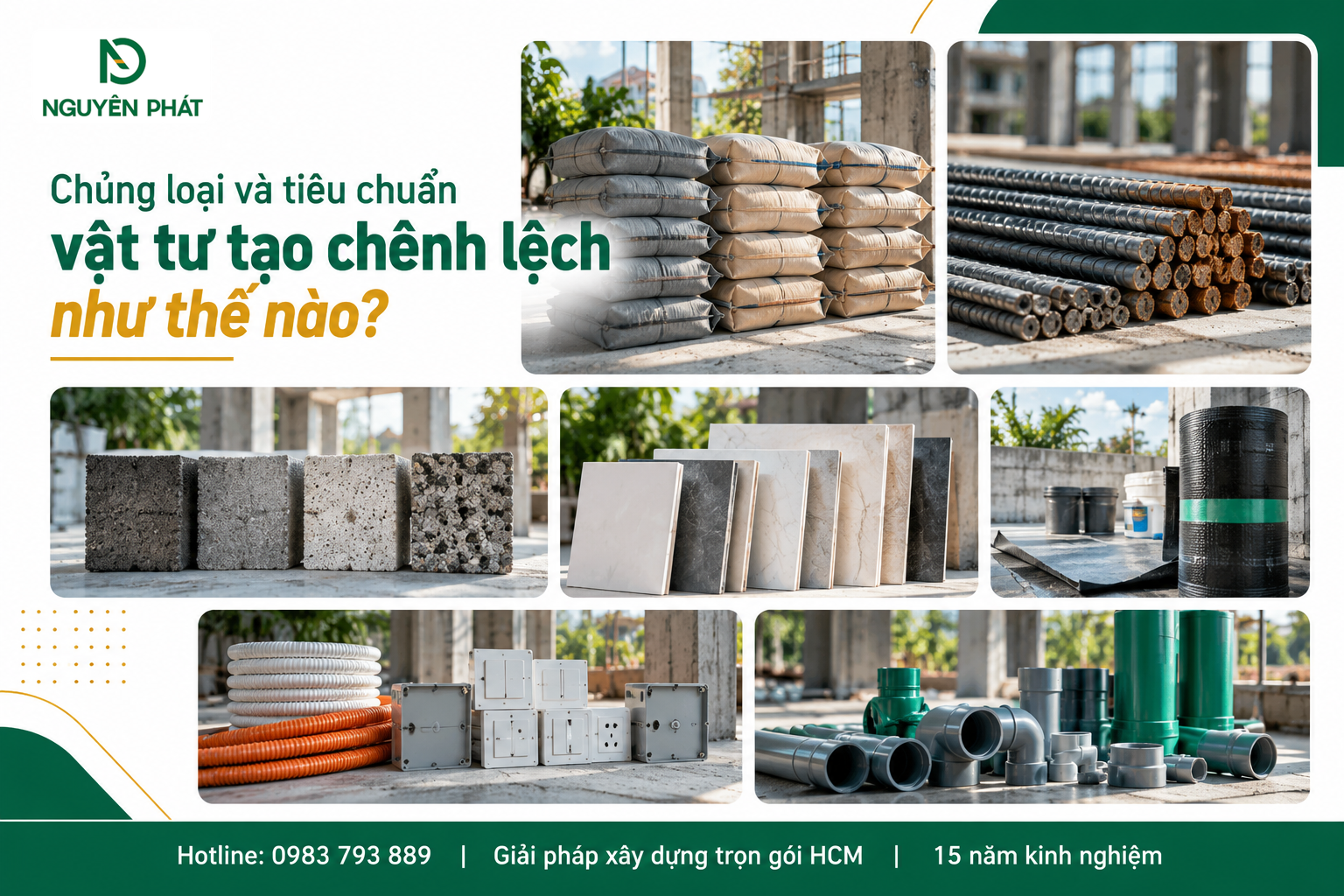 So sánh chủng loại và tiêu chuẩn vật tư xây dựng nhà phố - Nguyên Phát (NP Group)