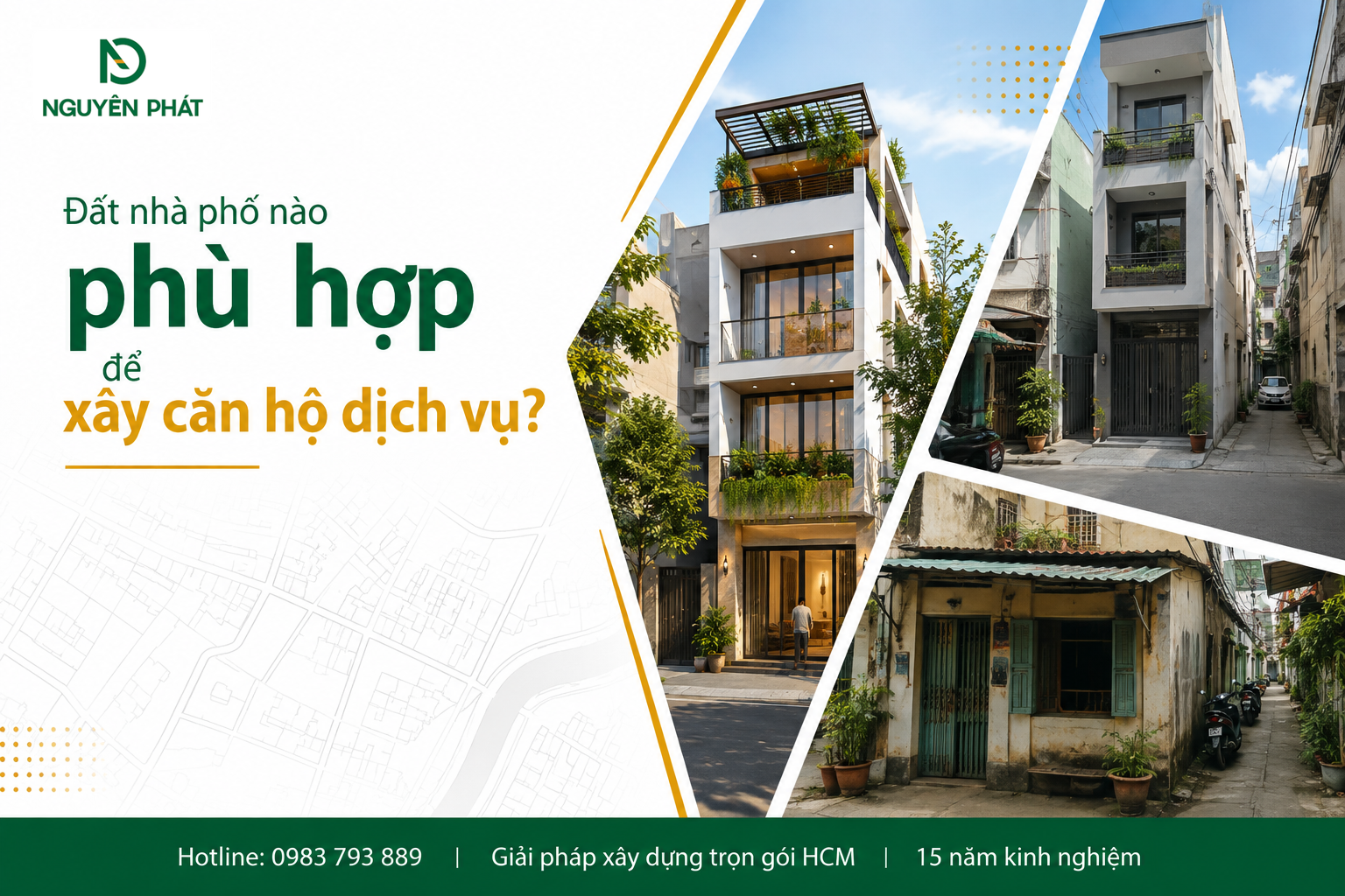 Đất nhà phố nào phù hợp để xây căn hộ dịch vụ?