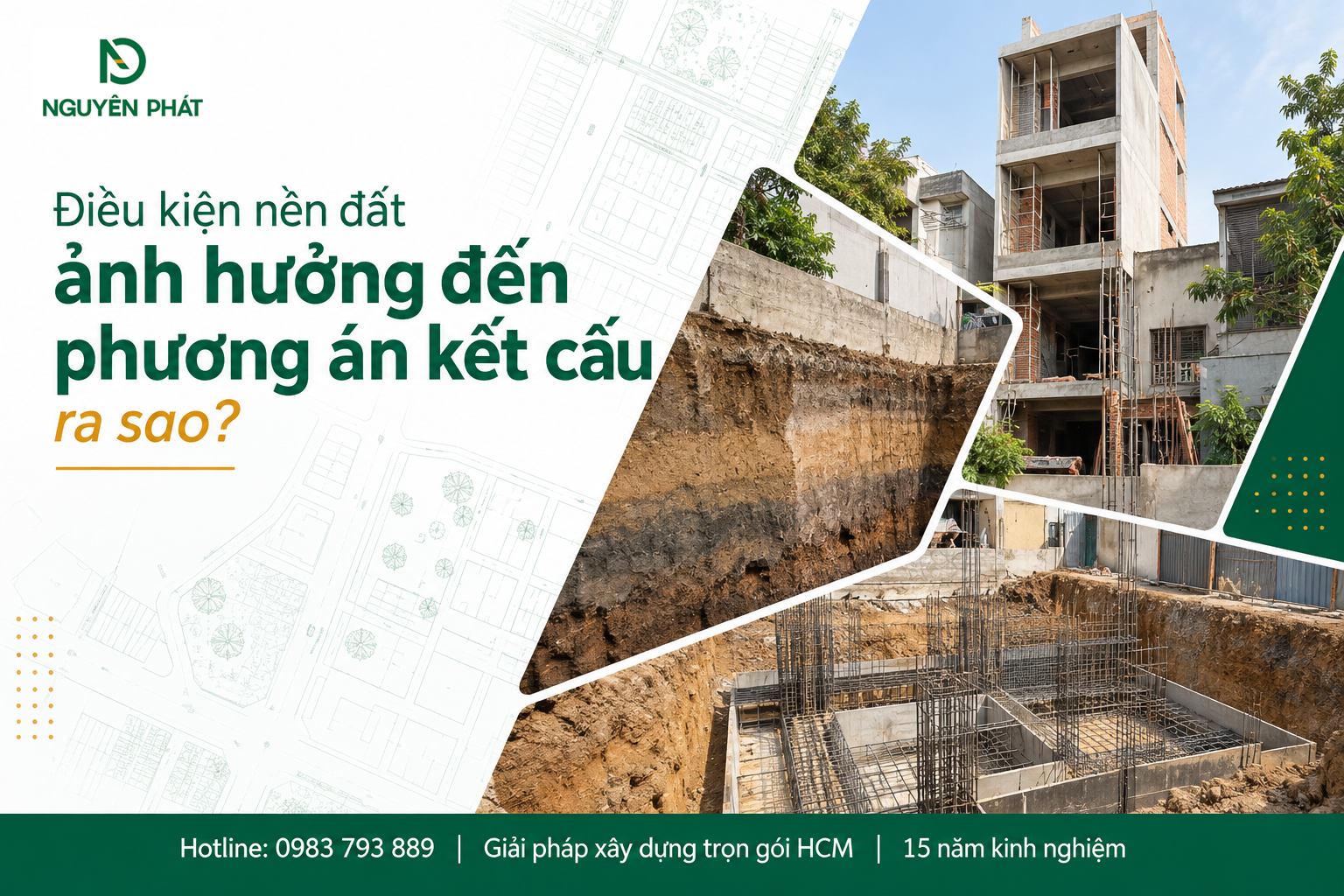 Điều kiện nền đất và phương án kết cấu nhà phố 4 tầng - Nguyên Phát (NP Group)