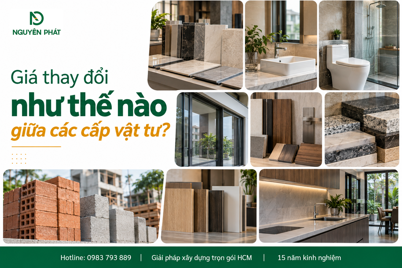 Các cấp vật tư ảnh hưởng đến giá xây nhà trọn gói - Nguyên Phát (NP Group)