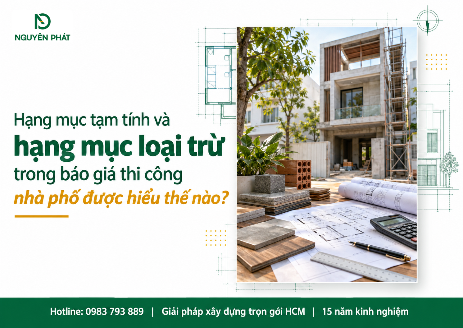 Phân tích hạng mục tạm tính và loại trừ trong báo giá - Nguyên Phát (NP Group)