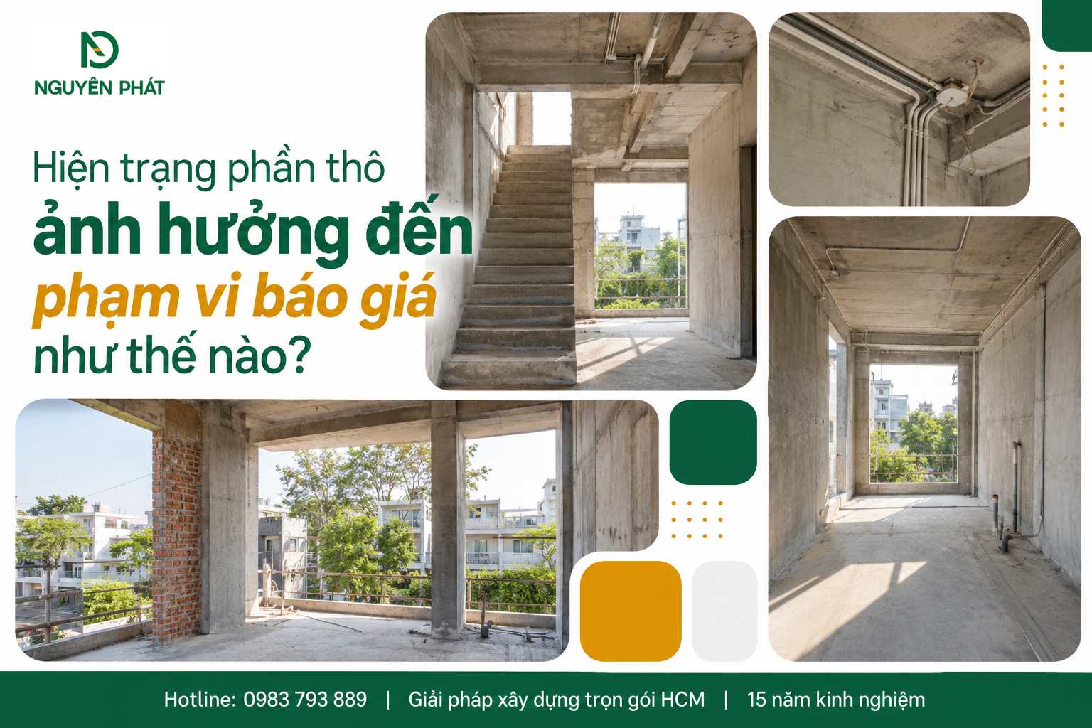 Hiện trạng phần thô ảnh hưởng báo giá hoàn thiện nhà phố - Nguyên Phát (NP Group)