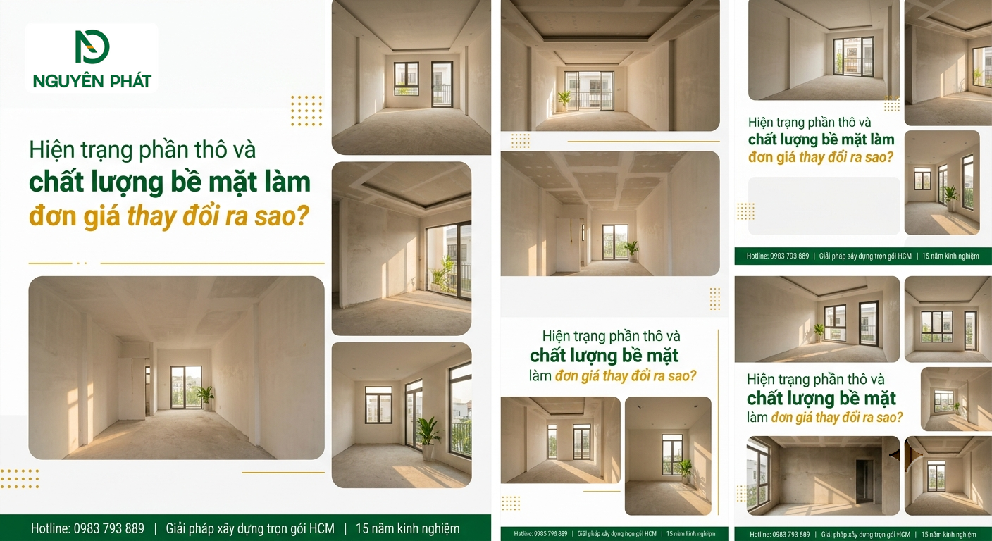 Hiện trạng phần thô ảnh hưởng đơn giá hoàn thiện - Nguyên Phát (NP Group)