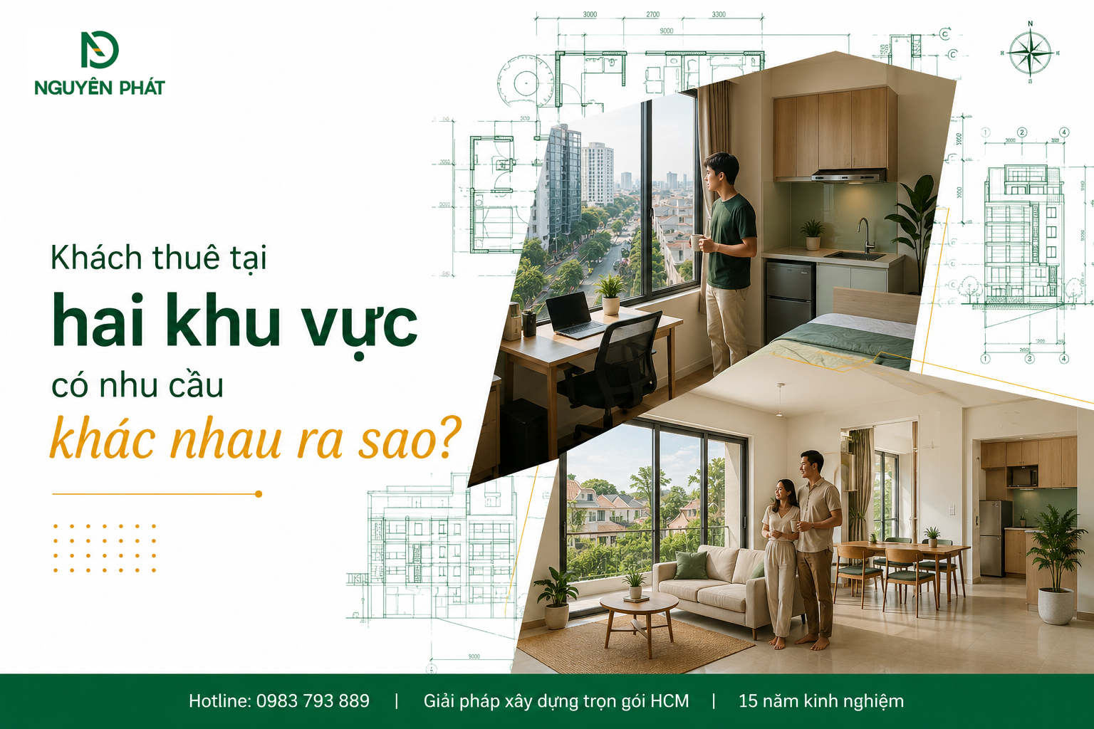Khách thuê tại hai khu vực có nhu cầu khác nhau ra sao?