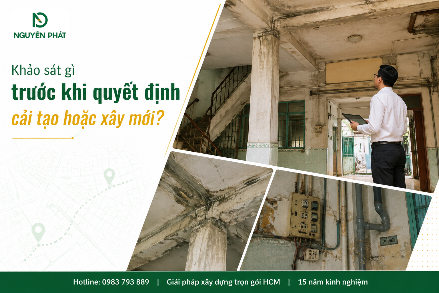 Khảo sát gì trước khi quyết định cải tạo hoặc xây mới?