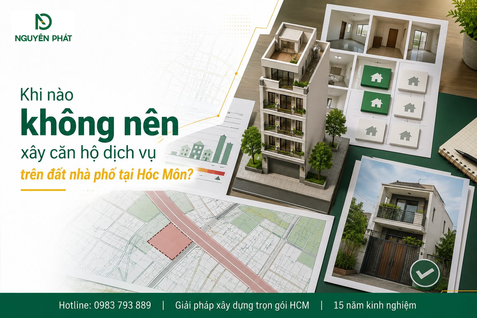 Khi nào không nên xây căn hộ dịch vụ trên đất nhà phố tại Hóc Môn?