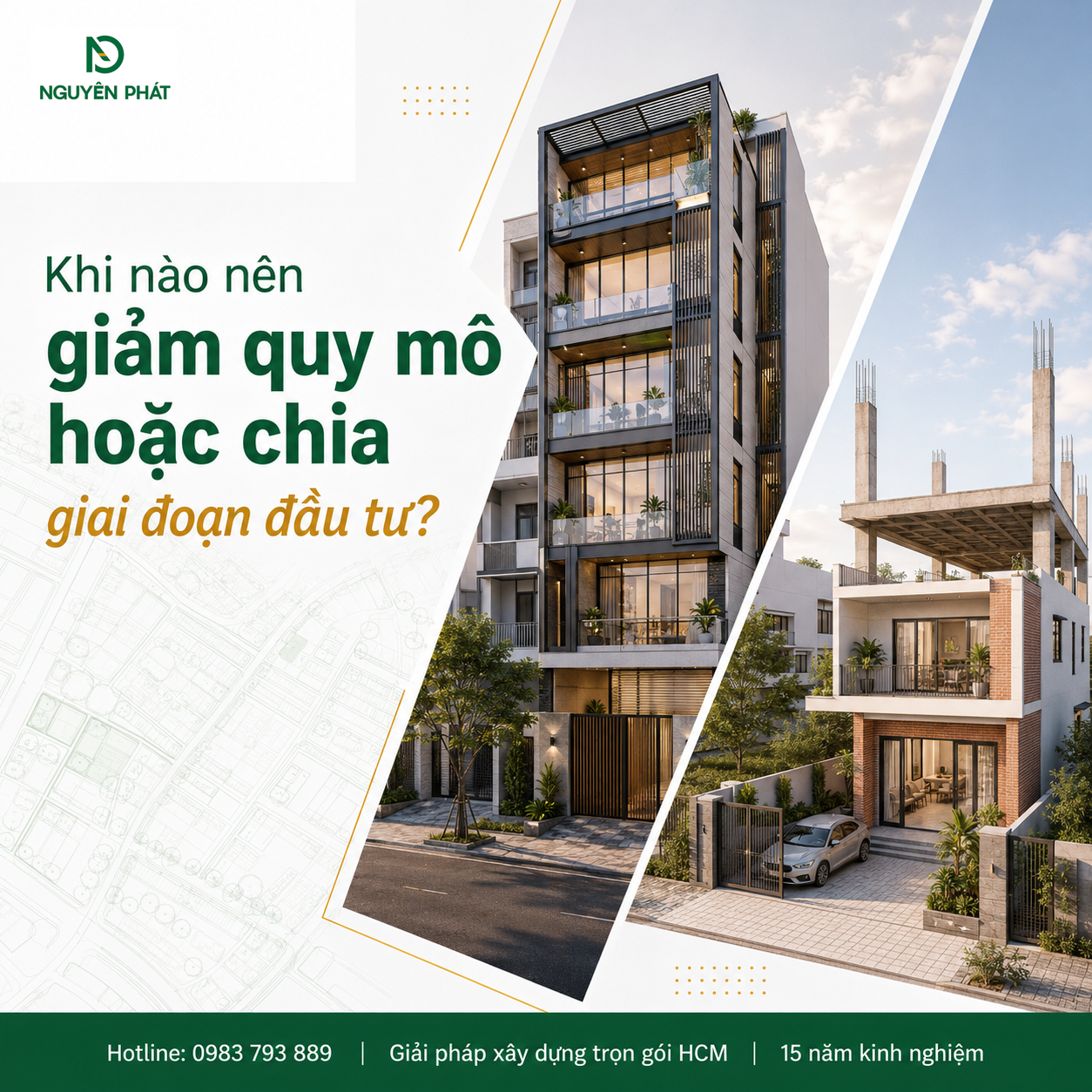 Khi nào nên giảm quy mô hoặc chia giai đoạn đầu tư?