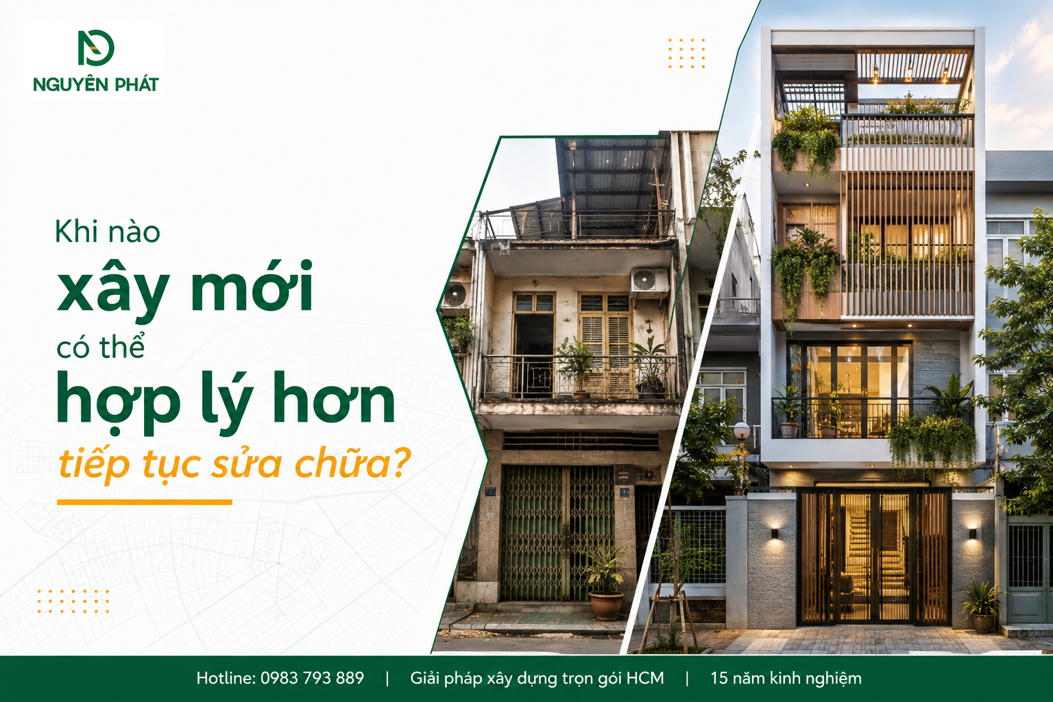 Khi nào xây mới có thể hợp lý hơn tiếp tục sửa chữa?