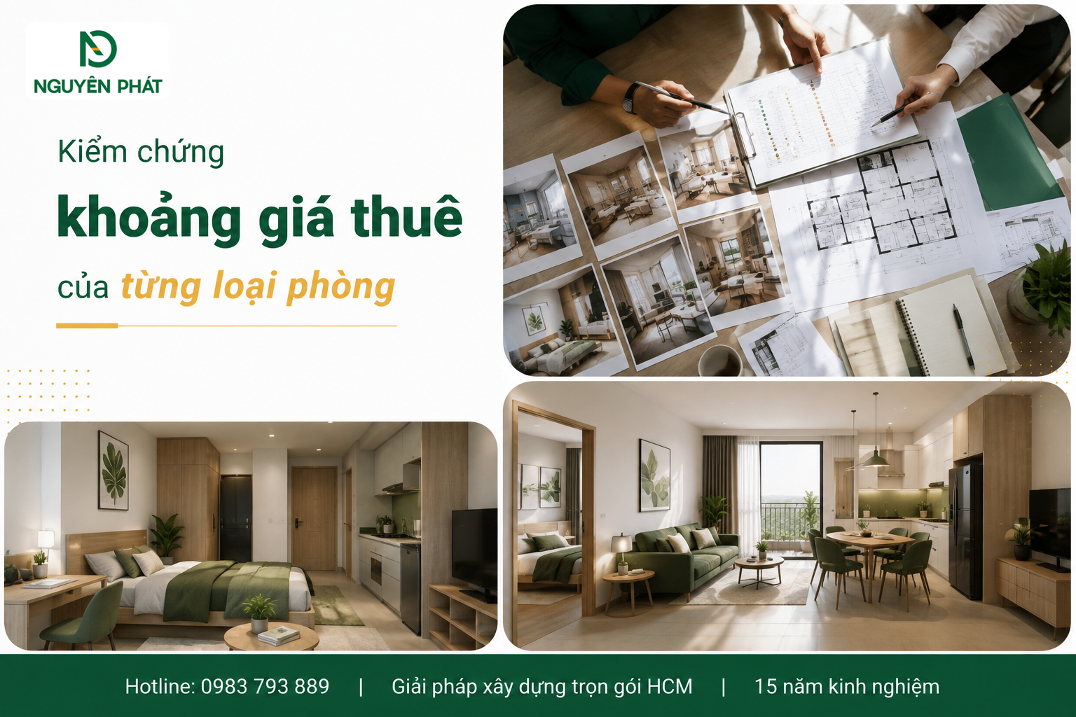 Kiểm chứng khoảng giá thuê của từng loại phòng