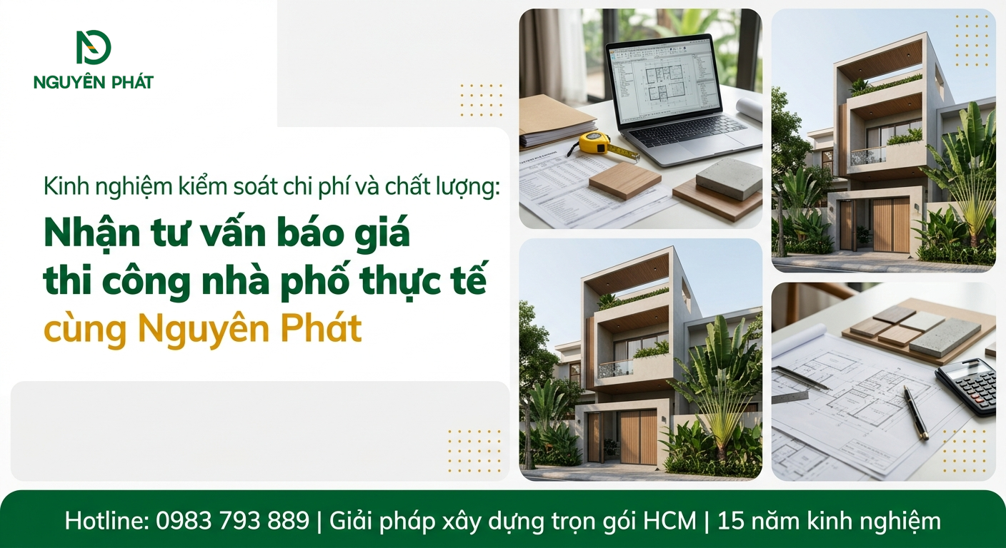 Tư vấn kiểm soát chi phí và chất lượng xây nhà phố - Nguyên Phát (NP Group)