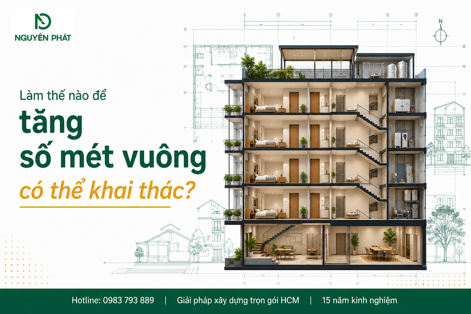 Làm thế nào để tăng số mét vuông có thể khai thác?