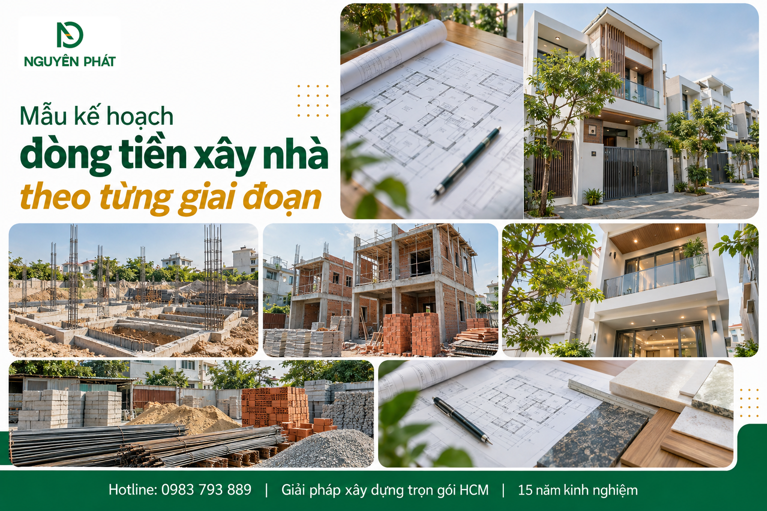Mẫu kế hoạch dòng tiền xây nhà theo từng giai đoạn - Nguyên Phát (NP Group)