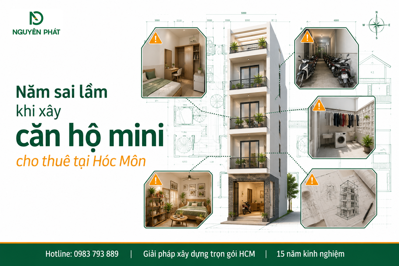 Năm sai lầm khi xây căn hộ mini cho thuê tại Hóc Môn