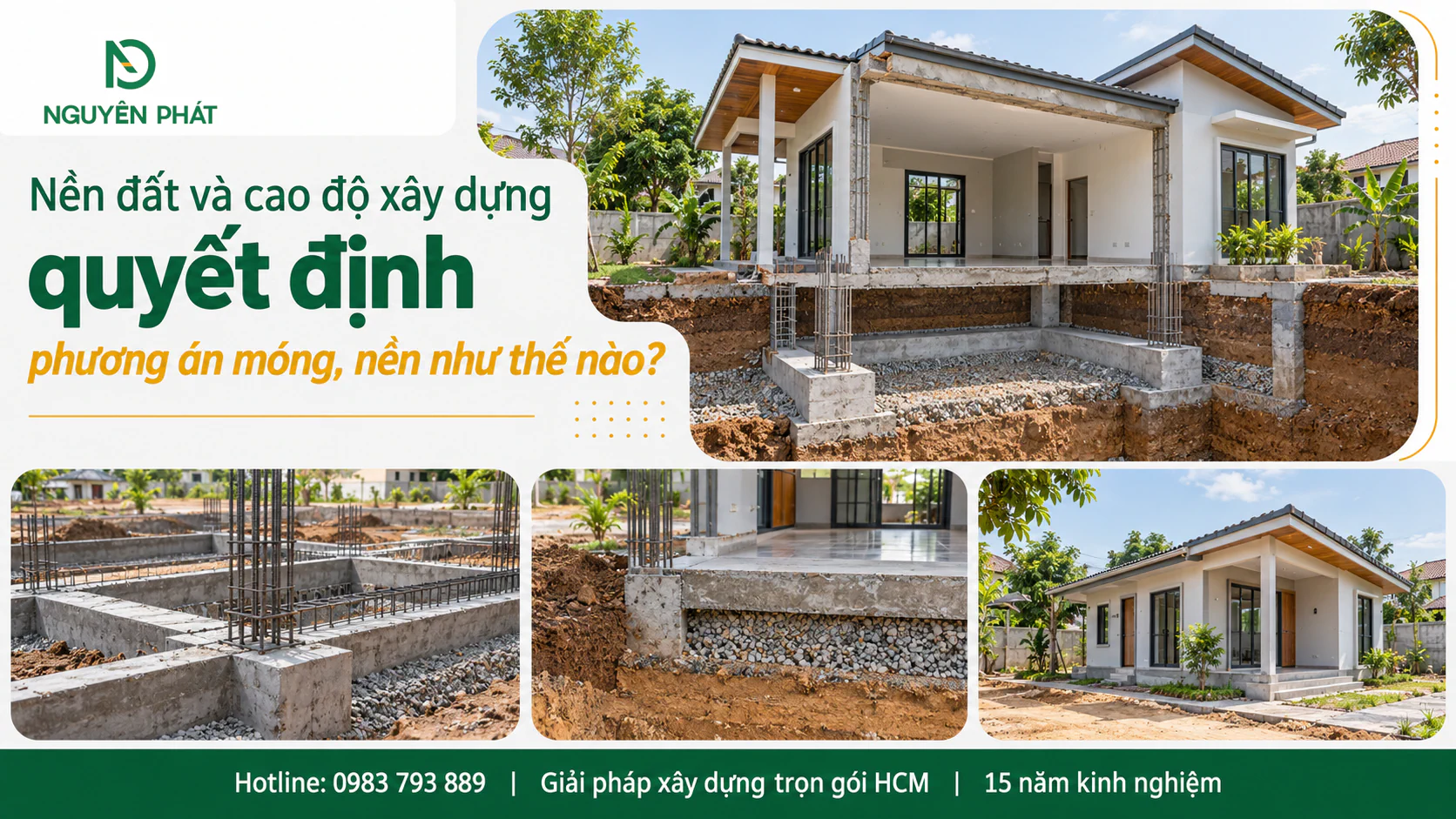 Phương án móng và cao độ nền đất khi xây nhà cấp 4 – Nguyên Phát (NP Group)