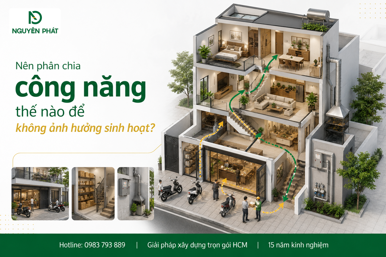 Nên phân chia công năng thế nào để không ảnh hưởng sinh hoạt?