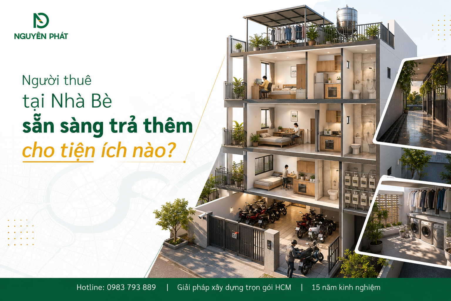 Người thuê tại Nhà Bè sẵn sàng trả thêm cho tiện ích nào?