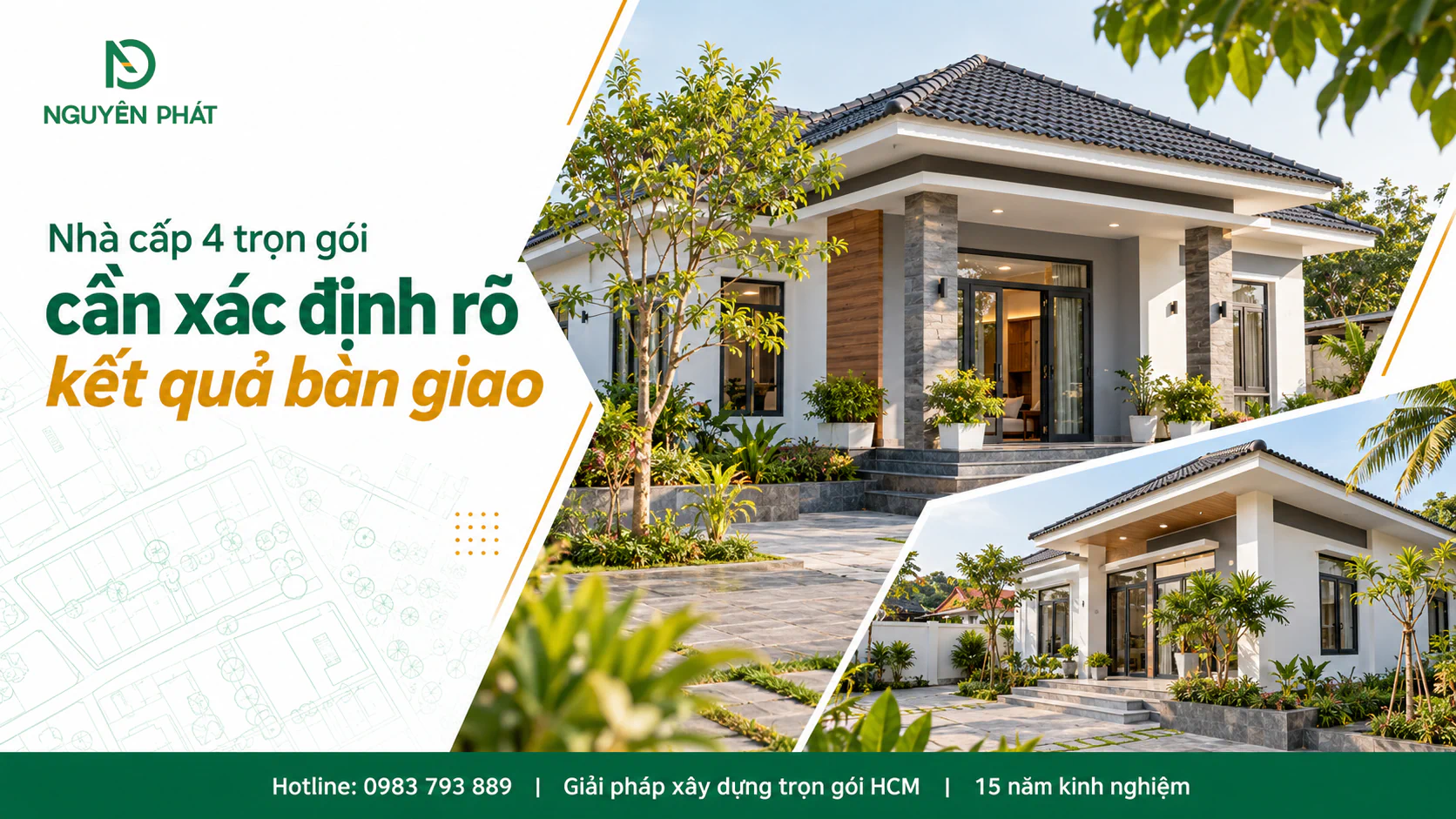 Hình ảnh nhà cấp 4 hoàn thiện và kết quả bàn giao xây dựng trọn gói - Nguyên Phát (NP Group)