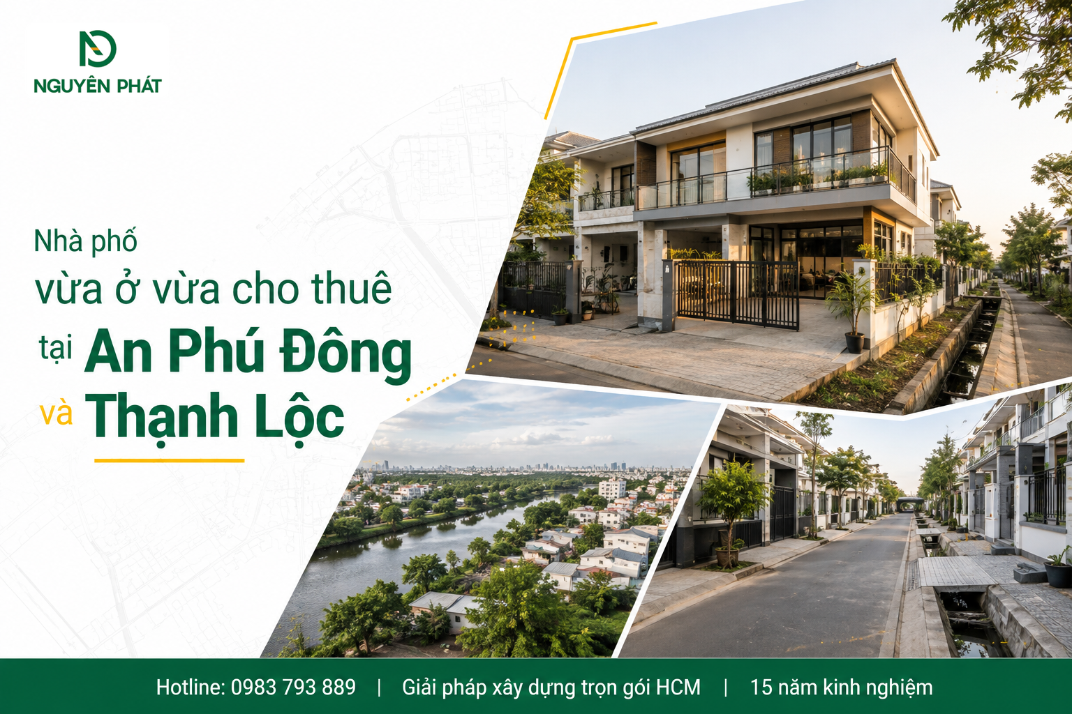 Nhà phố vừa ở vừa cho thuê tại An Phú Đông và Thạnh Lộc