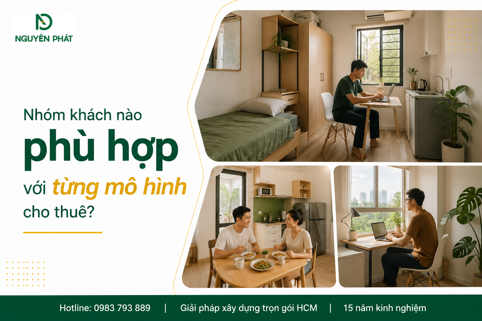 Nhóm khách nào phù hợp với từng mô hình cho thuê?