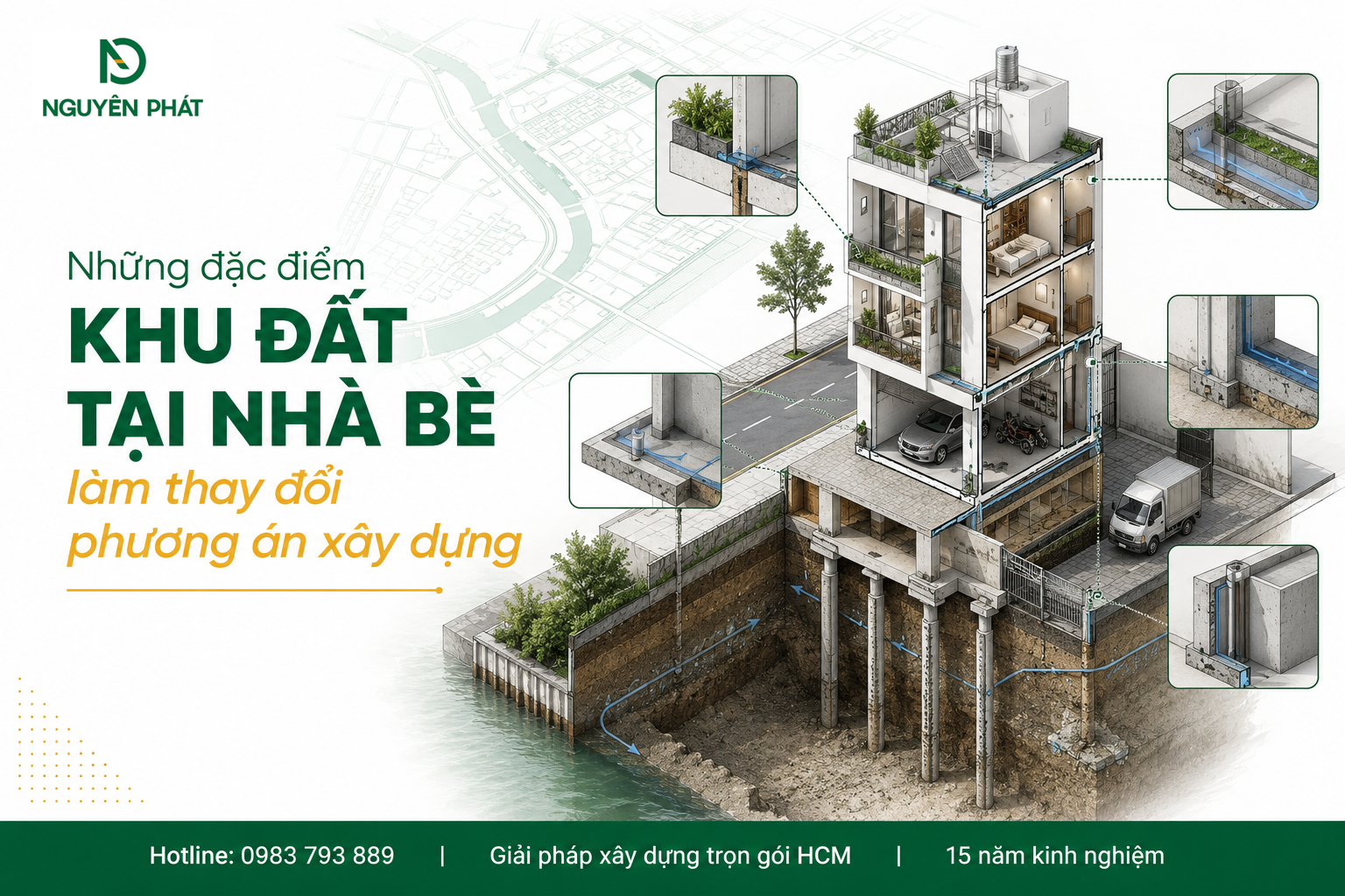 Những đặc điểm khu đất tại Nhà Bè làm thay đổi phương án xây dựng