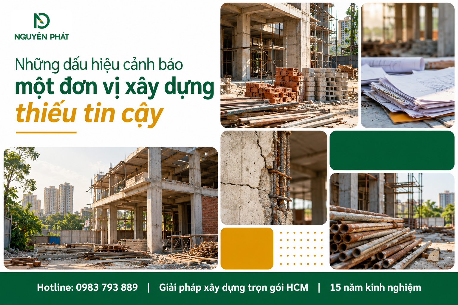 Dấu hiệu cảnh báo đơn vị xây dựng thiếu uy tín cần lưu ý - Nguyên Phát (NP Group)