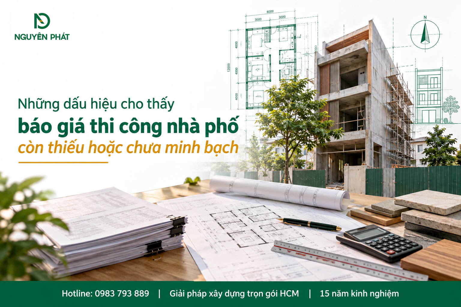 Dấu hiệu báo giá thi công nhà phố thiếu minh bạch - Nguyên Phát (NP Group)