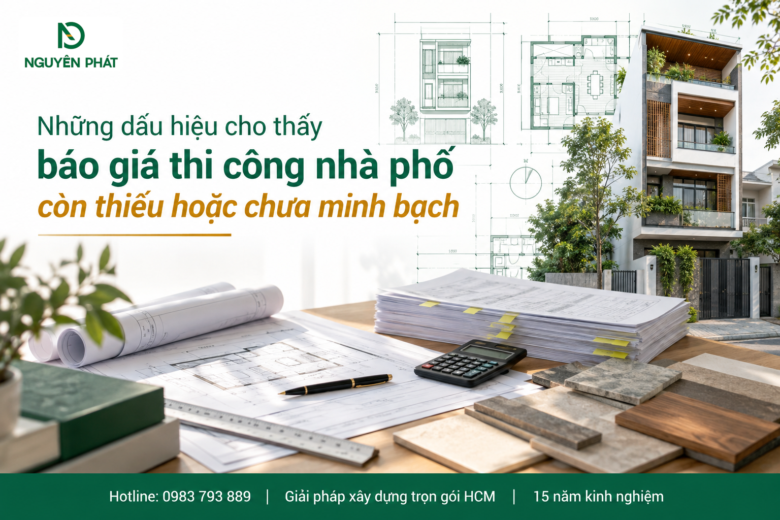 Dấu hiệu báo giá nhà phố chưa minh bạch - Nguyên Phát (NP Group)